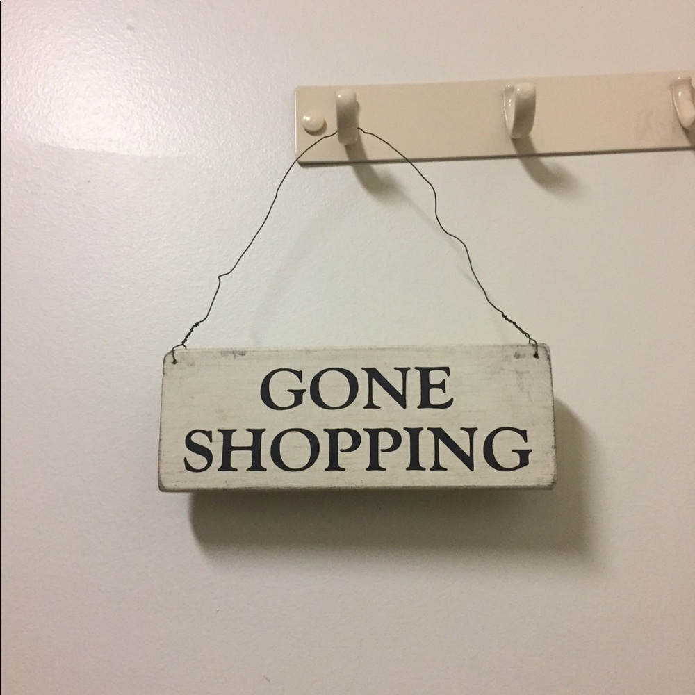 Gone Shopping sign
